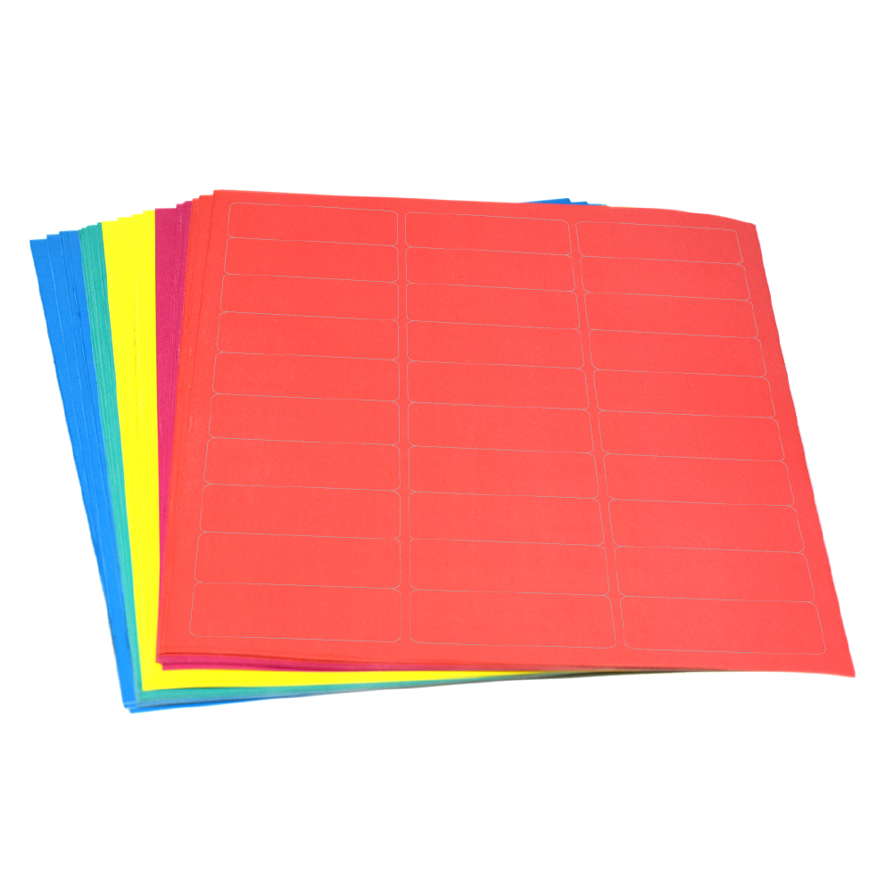 Globe Scientific Label Sheets, Cryo, 67x25mm, for Racks and Boxes, Assorted Colors (150 labels in blue, green, violet, red and yellow) Image